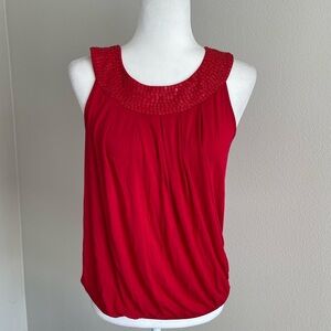 Cable & Gauge Red Sequin Sleeveless Top Size S